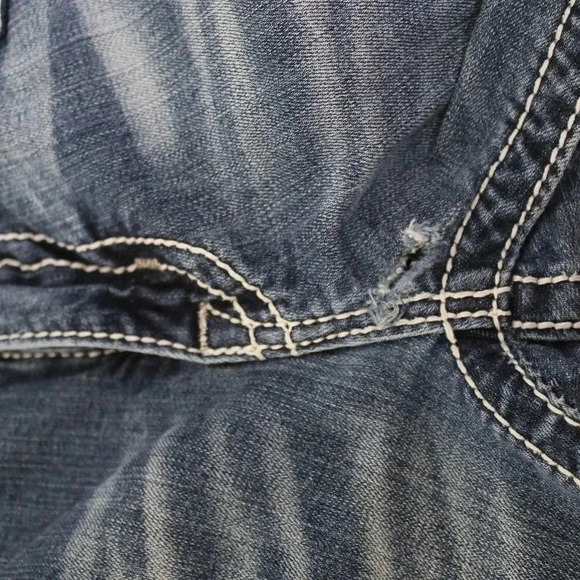 Miss me white stitch signature boot cut bling bootie jeans size 27 - Picture 8 of 11